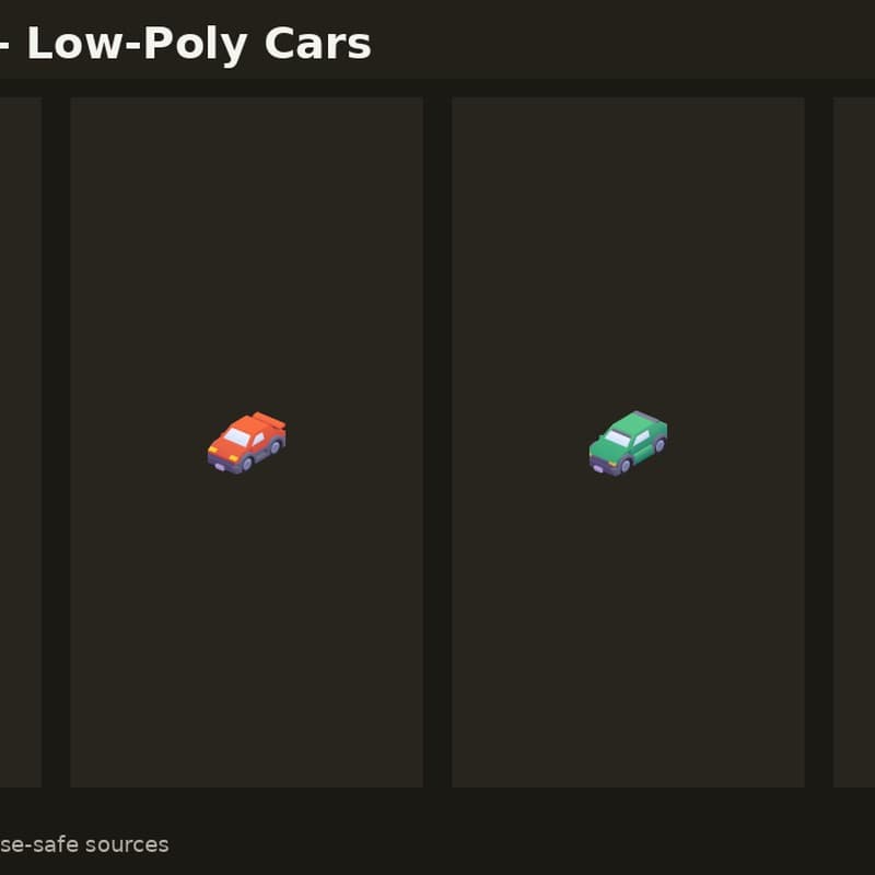 Vehicle Kit — Low-Poly Cars — media 1 of 6