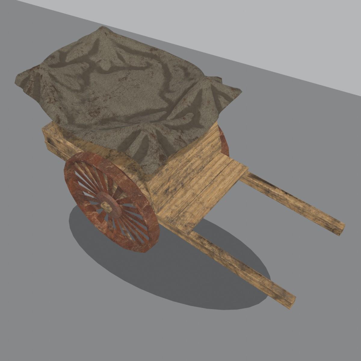 Wooden Cart — Game Prop (FBX + PBR) — media 1 of 2