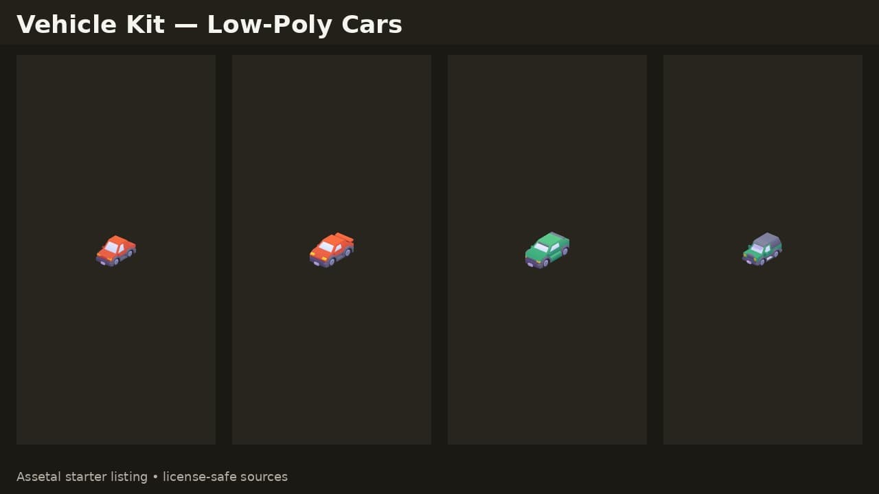 Vehicle Kit — Low-Poly Cars — thumbnail 2 of 6