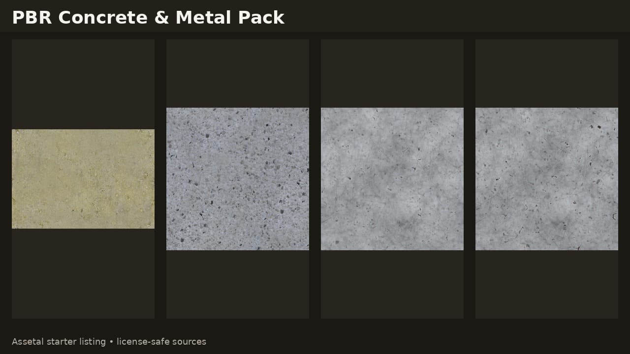 PBR Concrete & Metal Pack — thumbnail 2 of 6